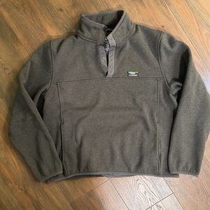 L.L. Bean Green Quarter Snap Pullover Sweater